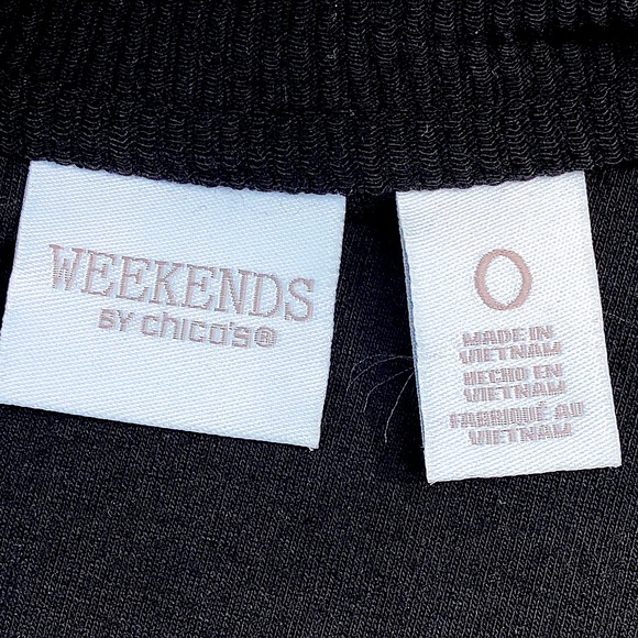 Weekends By Chico Black Convertible Cardigan. Woman’s Chico’s Size 0/US 4 - Picture 2 of 11